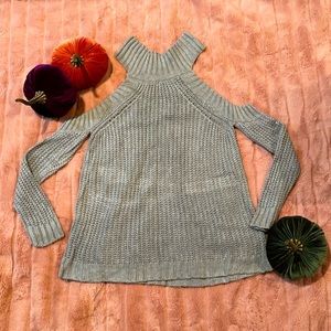 Trendy cold shoulder sweater